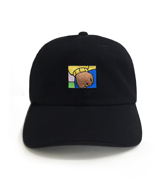 Arthur Dad Hat – Embroidered Arthur fist meme hat for dads. Funny 6-panel black cotton dad hat by Dad Brand.